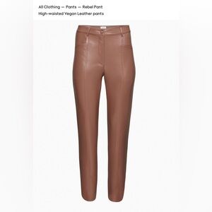 Wilfred Vegan Leather Rebel High Waisted Pant BLACK